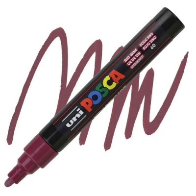 Posca PC-5M 1.8-2.5 mm Poster Markörü, Şarap Kırmızı - 1
