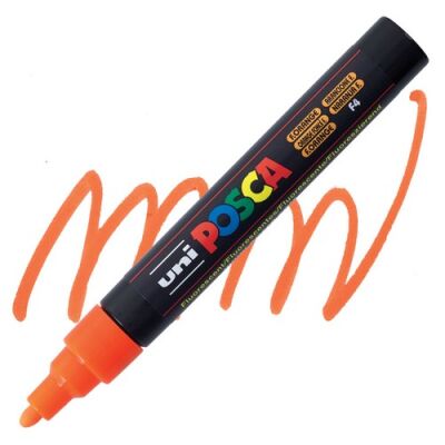 Posca PC-5M 1.8-2.5 mm Poster Markörü, Floresan Turuncu - 1