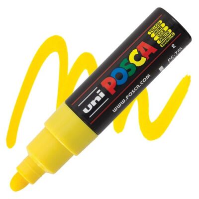 Posca PC-7M 4.5-5.5 mm Poster Markörü, Sarı - 1