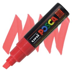 Posca PC-8K 8 mm Poster Markörü,  Floresan Kırmızı