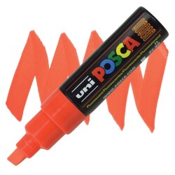 Posca PC-8K 8 mm Poster Markörü,  Floresan Turuncu