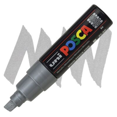 Posca PC-8K 8 mm Poster Markörü,  Gümüş - 1
