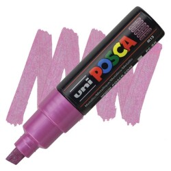 Posca PC-8K 8 mm Poster Markörü,  Metalik Pembe