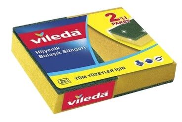 Vileda Bulaşık Süngeri Düz  2'li - 1